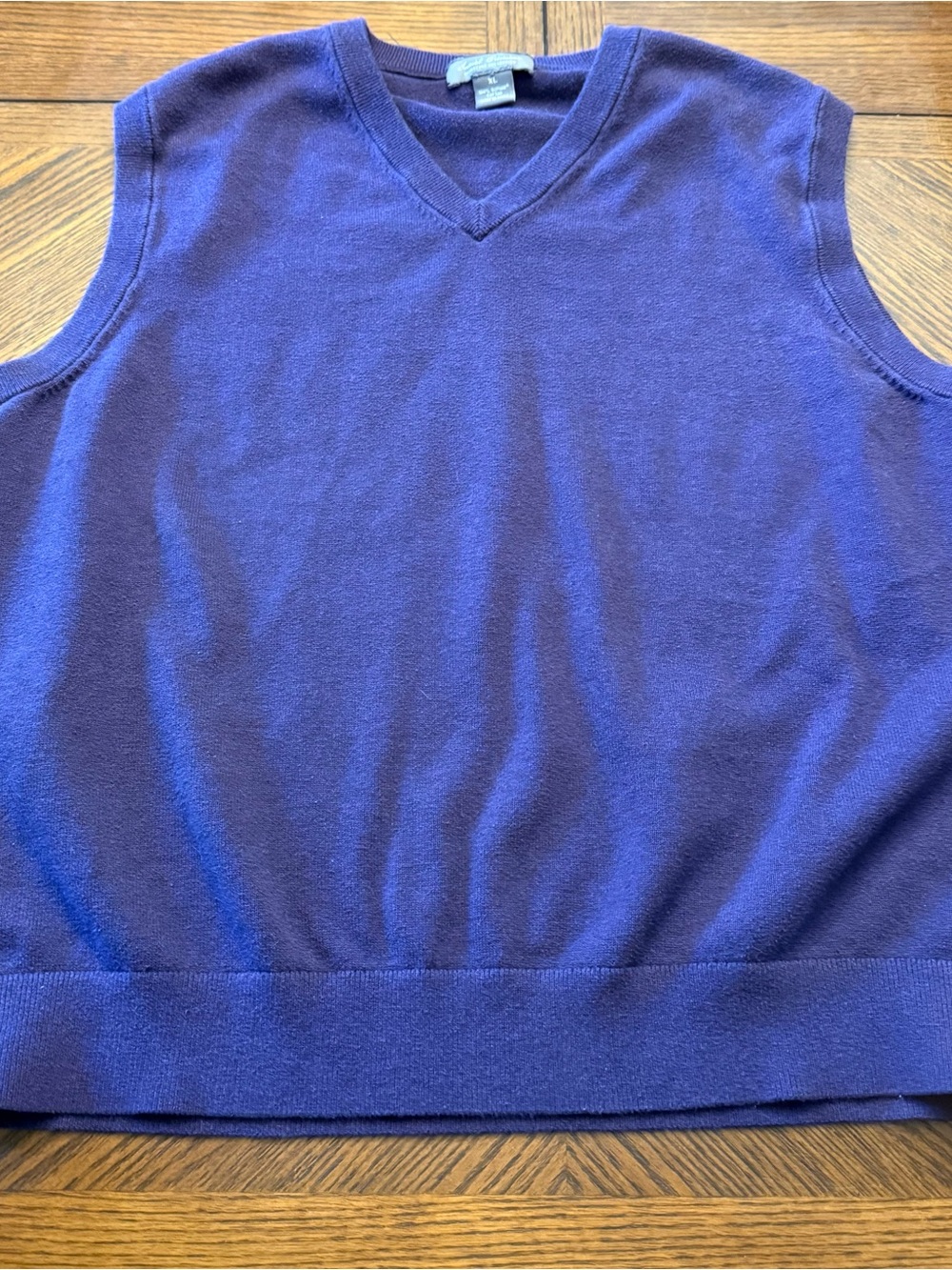 Daniel Cremieux Men Sweater Vest XL Purple Supima Cotton Preppy Academic Classic